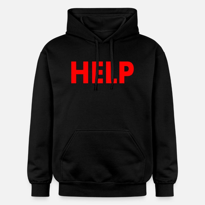 Help - Sweat à capuche Softstyle® Gildan Unisexe - noir