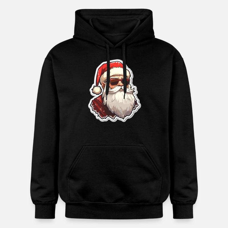 Père Noël - illustration - Sweat à capuche Softstyle® Gildan Unisexe - noir