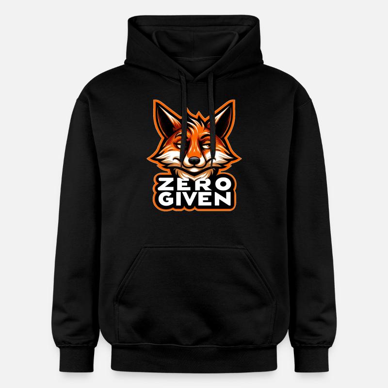 Zéro donné - Illustration de renard - Sweat à capuche Softstyle® Gildan Unisexe - noir