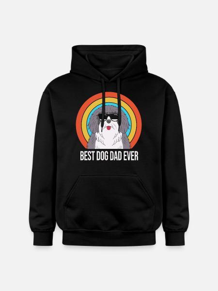English Shepherd Dad Dad Father - Gildan Unisex Softstyle® Midweight Hoodie - black