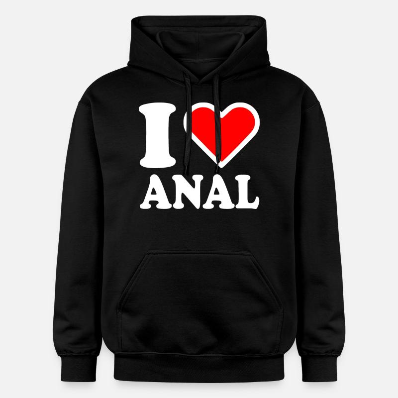 I love anal - Sweat à capuche Softstyle® Gildan Unisexe - noir