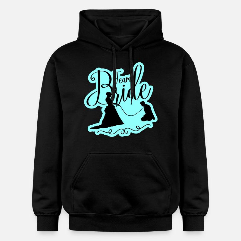 Équipe Mariée Mariage Poule - Sweat à capuche Softstyle® Gildan Unisexe - noir