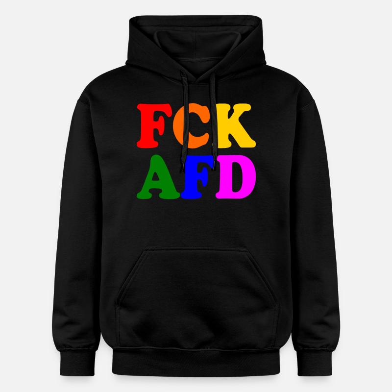 Fck afd - Gildan Unisex Softstyle® Midweight Hoodie - Schwarz