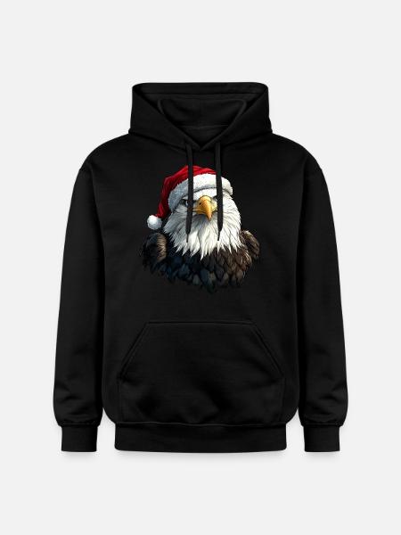Eagle Christmas - Gildan Unisex Softstyle® Midweight Hoodie - black