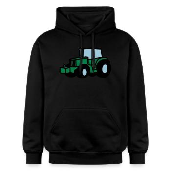 Traktor - Gildan Unisex Softstyle® Midweight Hoodie - Schwarz - Vorne - Marisol (170cm) & Nik (191cm)