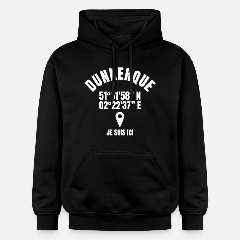 Dunkerque, Nord-Pas-De-Calais, Dunkerquois - Sweat à capuche Softstyle® Gildan Unisexe - noir