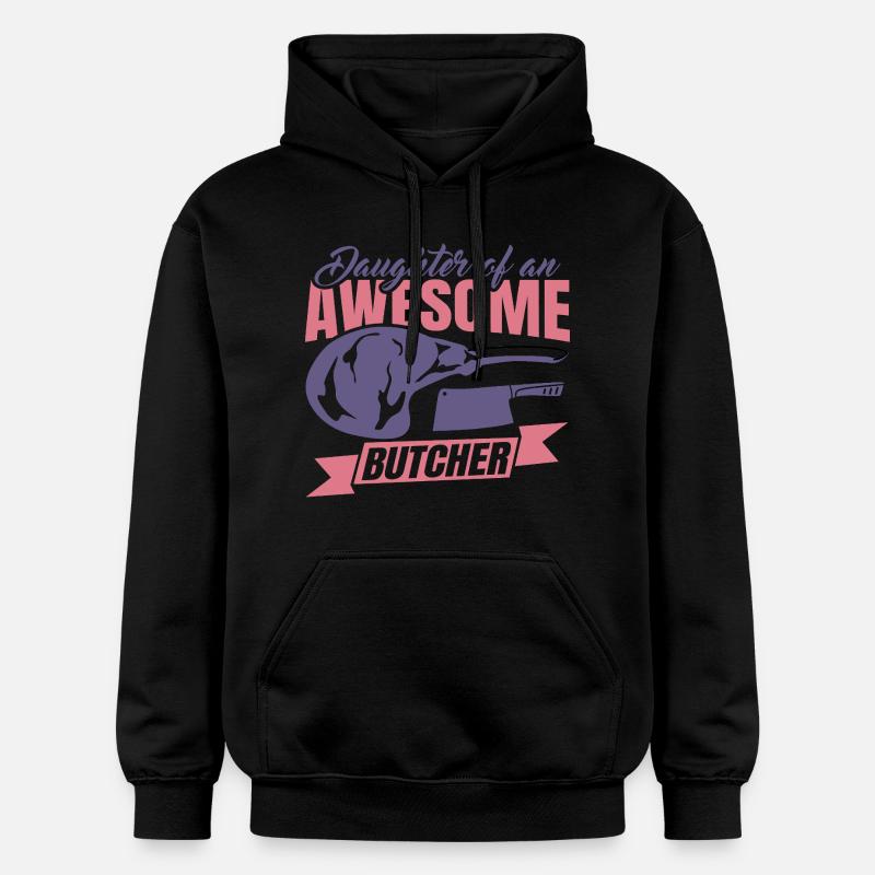 Fille d’un boucher - Sweat à capuche Softstyle® Gildan Unisexe - noir