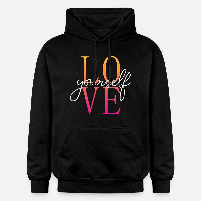 Aimez-vous / Selbstliebe / Liebe dich selbst - Sweat à capuche Softstyle® Gildan Unisexe - noir