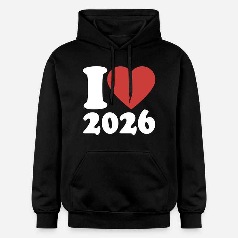 Bonne Année | J’adore 2026 - Sweat à capuche Softstyle® Gildan Unisexe - noir