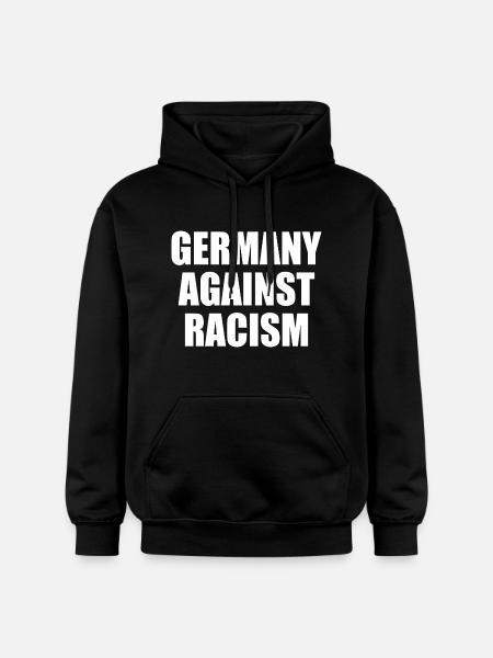 Germany against racism - Gildan Unisex Softstyle® Midweight Hoodie - black