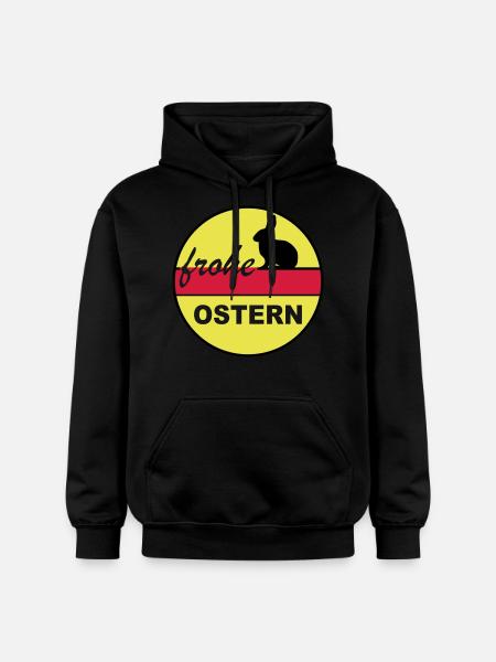 Frohe Ostern 3c - Gildan Unisex Softstyle® Midweight Hoodie - Schwarz