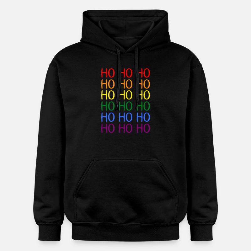 Hohoho Rainbow LGBT - Sweat à capuche Softstyle® Gildan Unisexe - noir