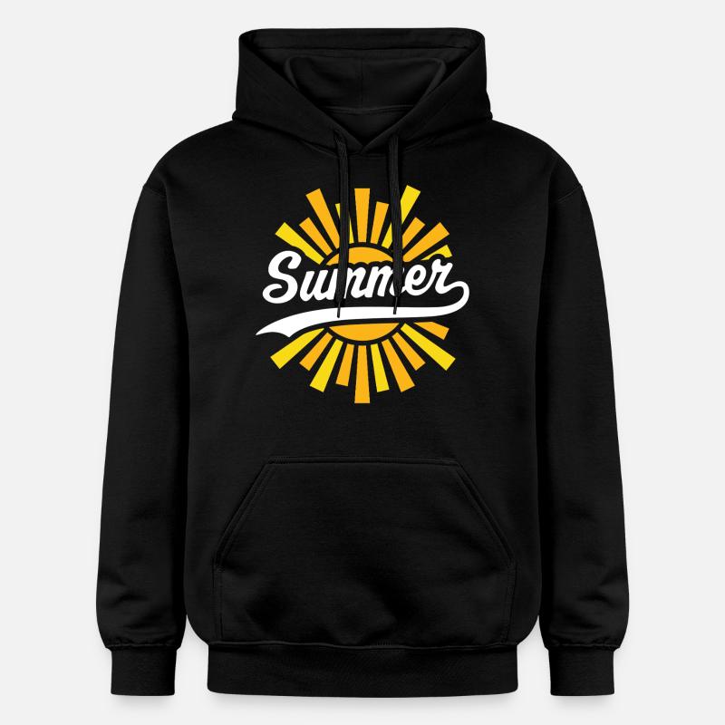 Soleil d’été - Sweat à capuche Softstyle® Gildan Unisexe - noir