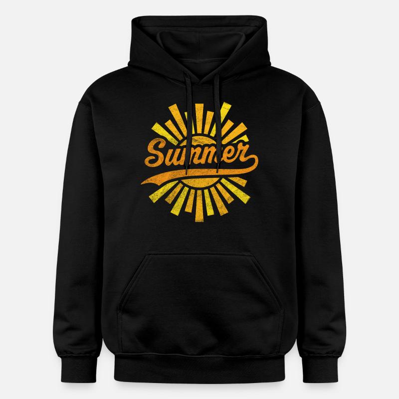 Soleil d’été - Sweat à capuche Softstyle® Gildan Unisexe - noir