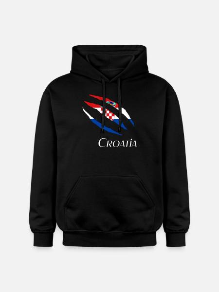 Kroatien - Gildan Unisex Softstyle® Midweight Hoodie - Schwarz