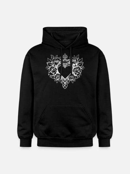 Heart Symbol Tattoo Love - Gildan Unisex Softstyle® Midweight Hoodie - black