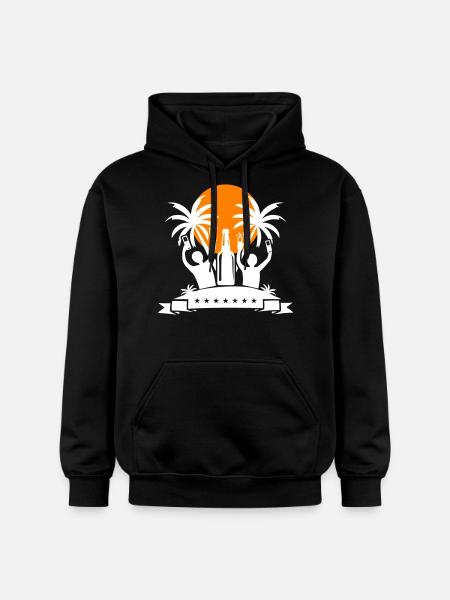 Island Party Celebrate Beer - Gildan Unisex Softstyle® Midweight Hoodie - black