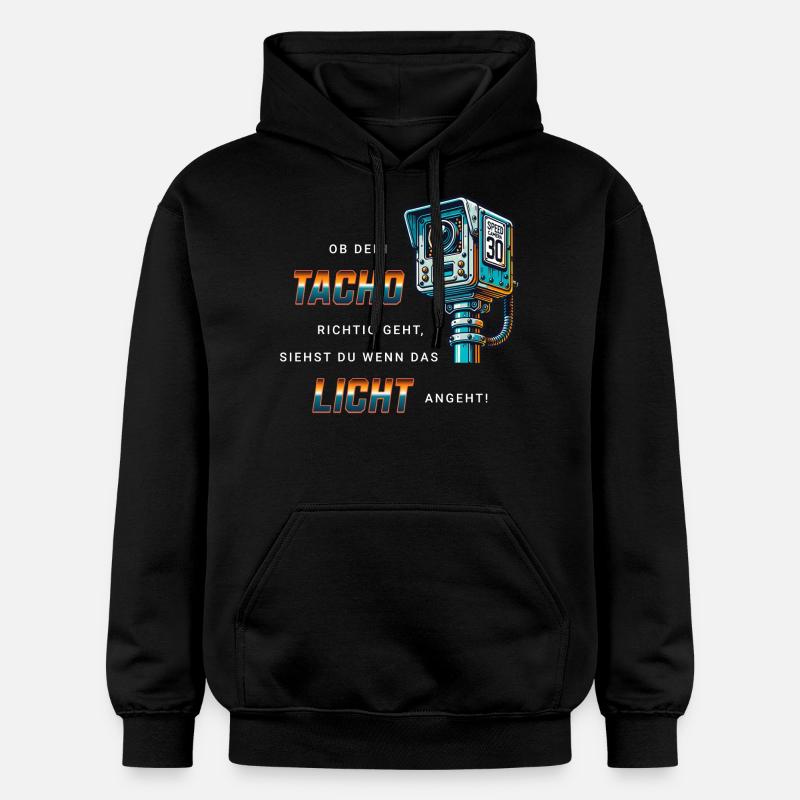 Auto Tuning Blitzer Spruch - Gildan Unisex Softstyle® Midweight Hoodie - Schwarz