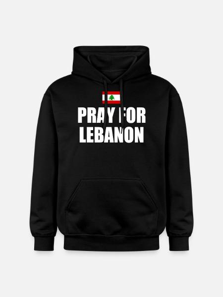 Pray for lebanon - Gildan Unisex Softstyle® Midweight Hoodie - black