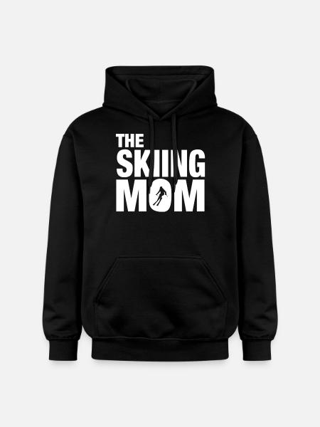 The Skiing Mom - Gildan Unisex Softstyle® Midweight Hoodie - Schwarz