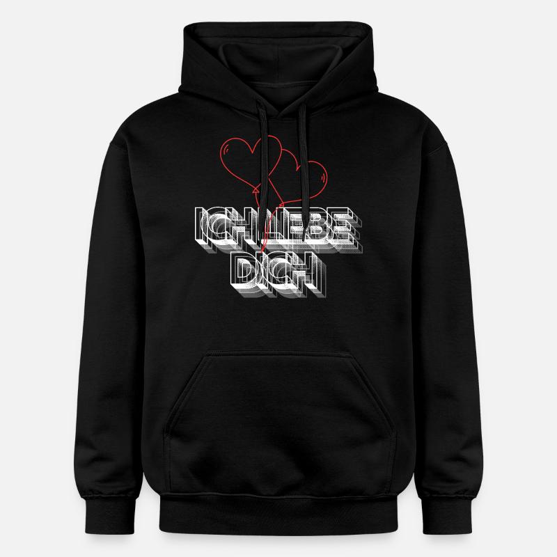 Je t’aime - Sweat à capuche Softstyle® Gildan Unisexe - noir