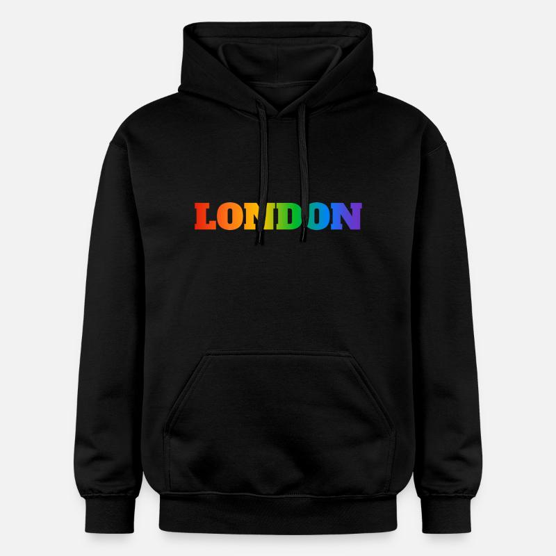 Arcs-en-ciel de Londres - Sweat à capuche Softstyle® Gildan Unisexe - noir