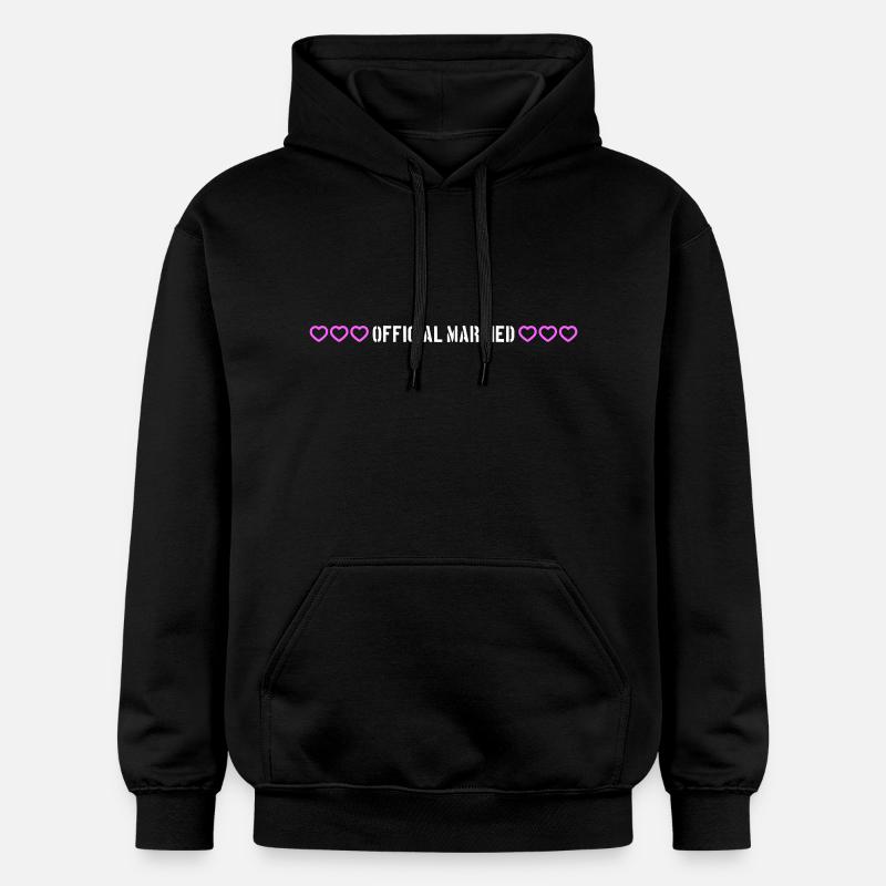 Coeur de mariage marié - Sweat à capuche Softstyle® Gildan Unisexe - noir