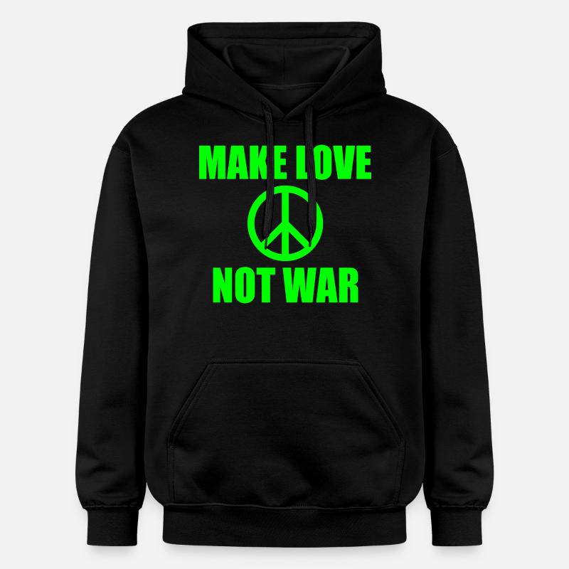 Make love not war - Sweat à capuche Softstyle® Gildan Unisexe - noir