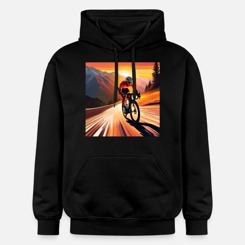 Pédalez vers le sommet - Sweat à capuche Softstyle® Gildan Unisexe - noir