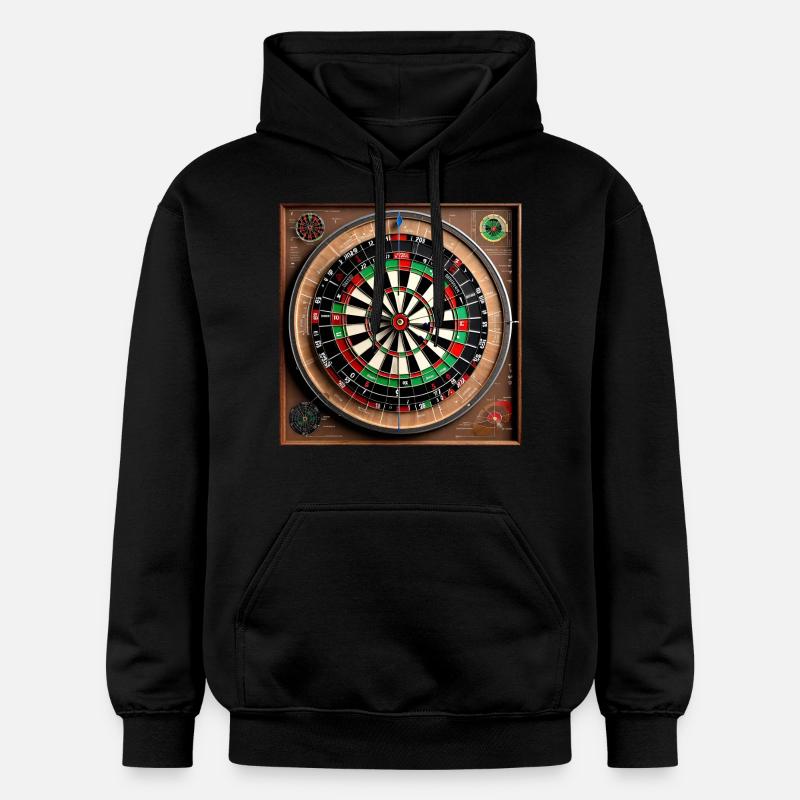 Anatomie d'un jeu de fléchettes - Sweat à capuche Softstyle® Gildan Unisexe - noir