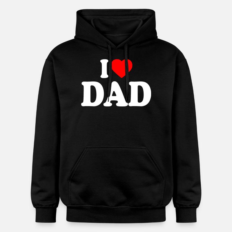 I love dad - Sweat à capuche Softstyle® Gildan Unisexe - noir