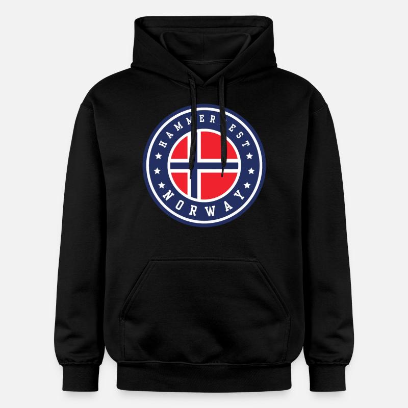 Hammerfest, Norvège - Sweat à capuche Softstyle® Gildan Unisexe - noir