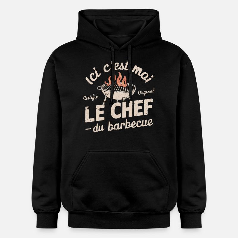 Le Chef du Barbecue - Sweat à capuche Softstyle® Gildan Unisexe - noir