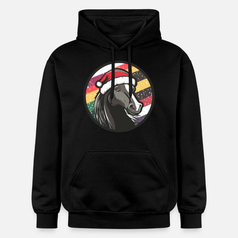 Cheval Noël Noël - Sweat à capuche Softstyle® Gildan Unisexe - noir