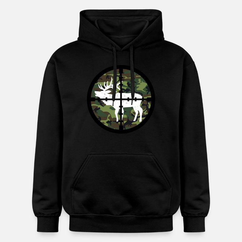 Chasseur Chasse à l’orignal - Sweat à capuche Softstyle® Gildan Unisexe - noir