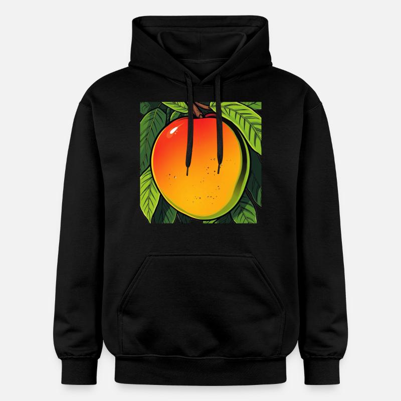 Mango auf einem Baum - Gildan Unisex Softstyle® Midweight Hoodie - Schwarz