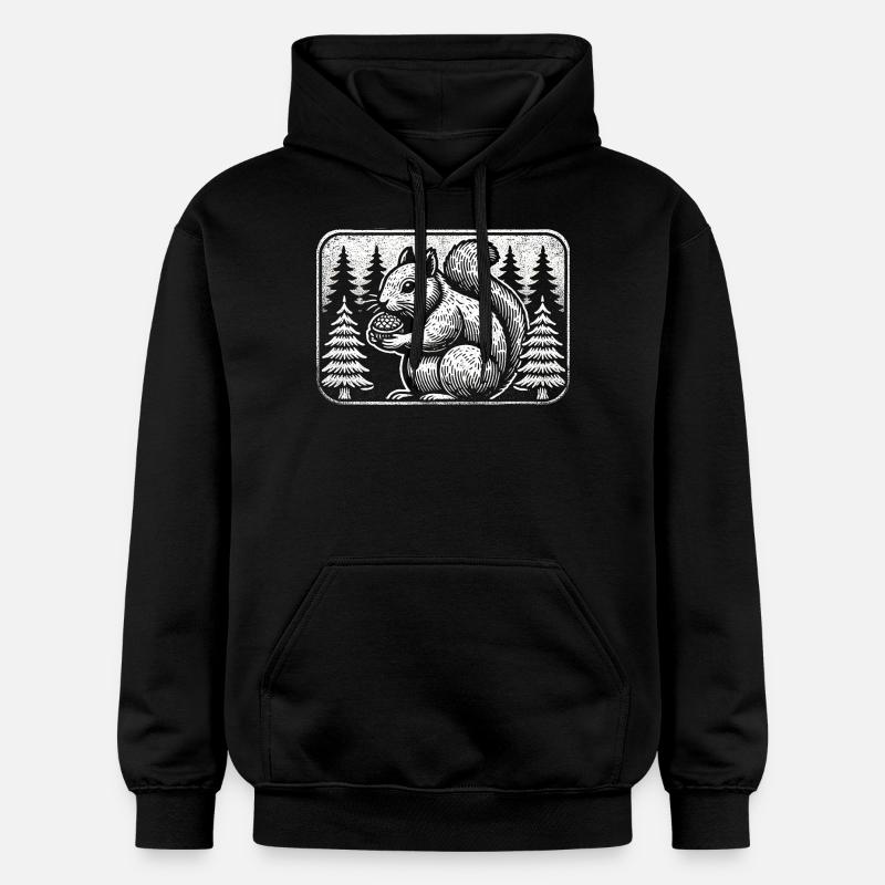 Eichhörnchen - Gildan Unisex Softstyle® Midweight Hoodie - Schwarz