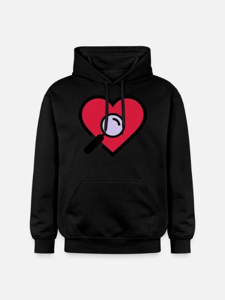 Herzuntersuchung Lupe - Gildan Unisex Softstyle® Midweight Hoodie - Schwarz