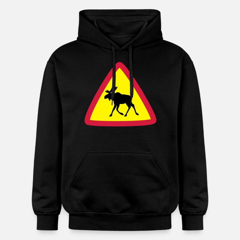 Elk warning 3clr - Sweat à capuche Softstyle® Gildan Unisexe - noir