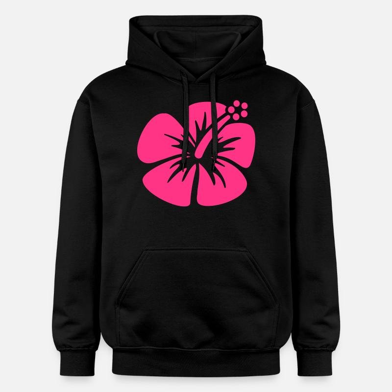 Hibiscus - Sweat à capuche Softstyle® Gildan Unisexe - noir