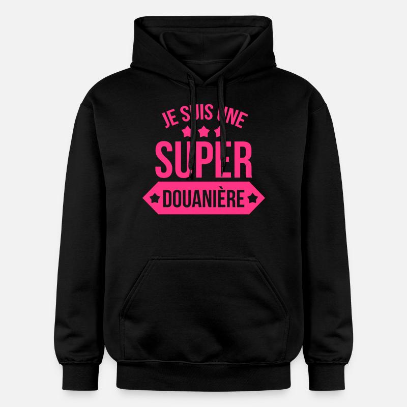 Douanier / Douane / Douanière / Police / Frontière - Sweat à capuche Softstyle® Gildan Unisexe - noir