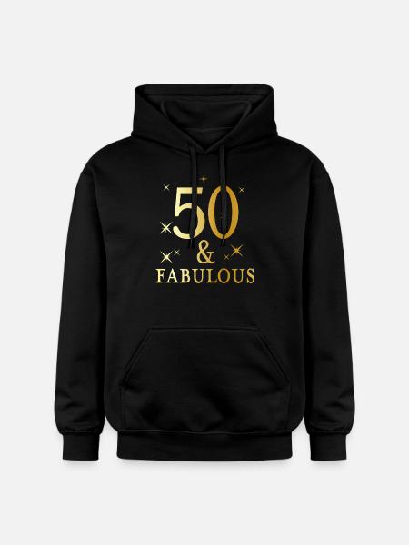 50 and fabulous - Gildan Unisex Softstyle® Midweight Hoodie - black