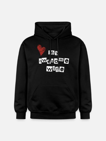 J’aime ma femme géniale - Sweat à capuche Softstyle® Gildan Unisexe - noir