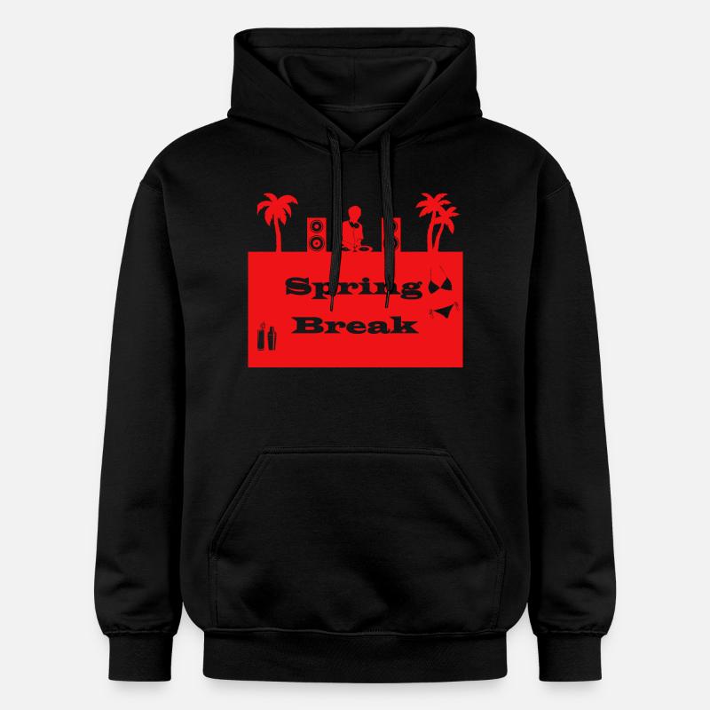 spring break rouge - Sweat à capuche Softstyle® Gildan Unisexe - noir