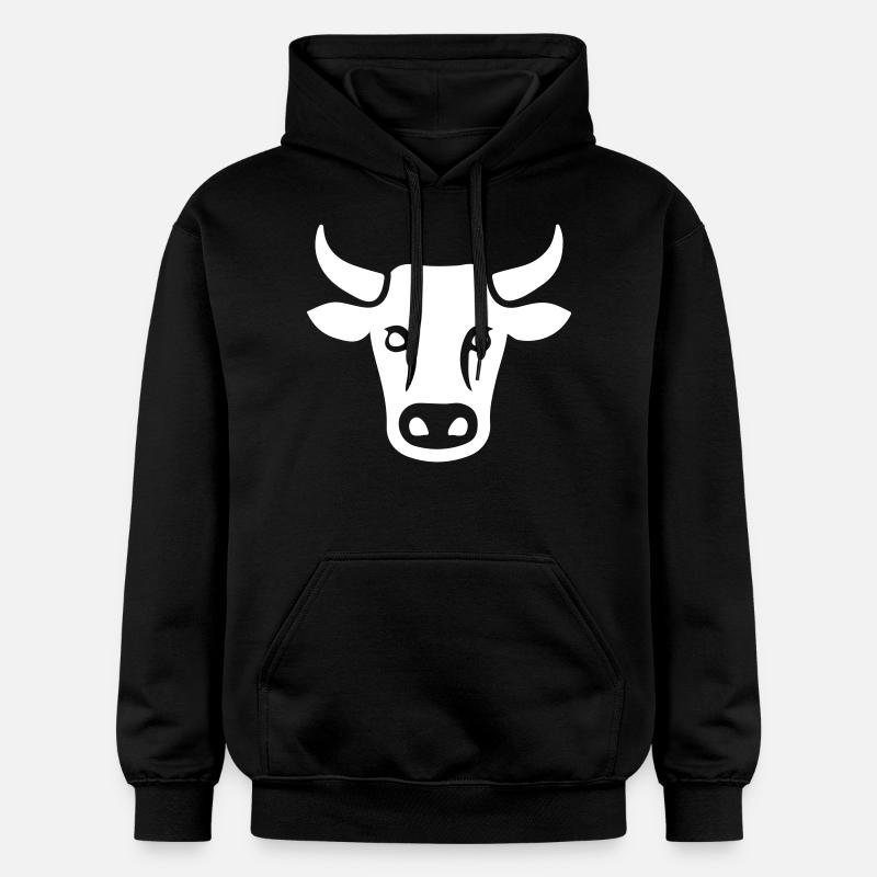 Tête de bovin vache - Sweat à capuche Softstyle® Gildan Unisexe - noir