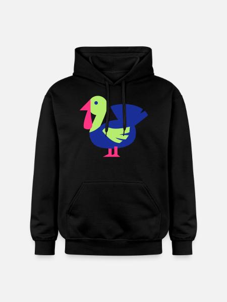 a turkey - Gildan Unisex Softstyle® Midweight Hoodie - black