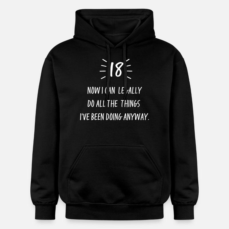 18 ans - Sweat à capuche Softstyle® Gildan Unisexe - noir