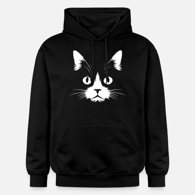Chat, Motif De Chat - Sweat à capuche Softstyle® Gildan Unisexe - noir