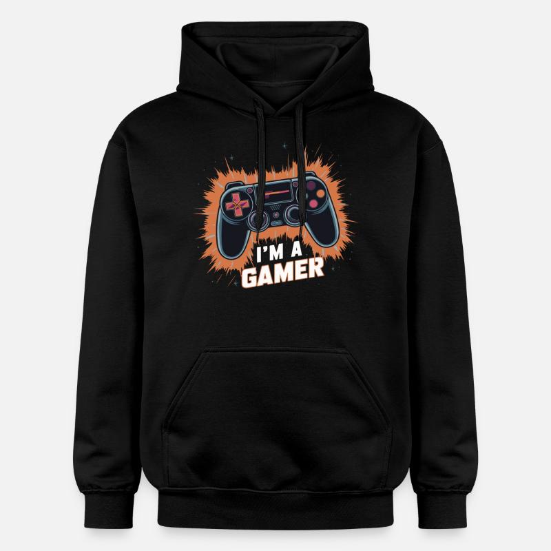 JE SUIS UN GAMER - Sweat à capuche Softstyle® Gildan Unisexe - noir