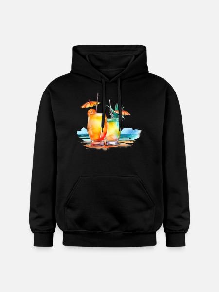 COCKTAIL ON THE BEACH - Gildan Unisex Softstyle® Midweight Hoodie - black
